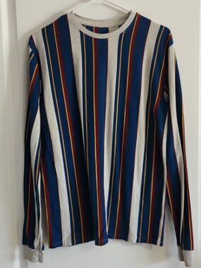 Rustic Souls Multicolor Stripe Long Sleeve Tee Size Medium